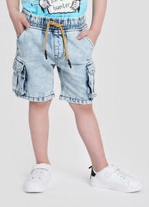 Джинсовые шорты с карго-карманами для мальчиков O`Stin 180724140299
