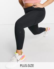 Черные леггинсы длиной 7/8 Plus One Luxe-Черный цвет Nike Training 11773481