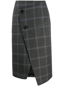 юбка асимметричного кроя в клетку Marni 148745545156