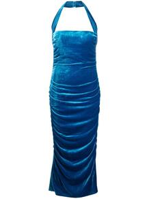 бархатное платье с вырезом халтер ALESSANDRA RICH 165544015250