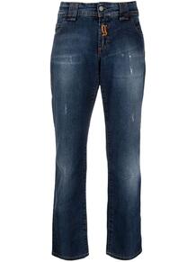 джинсы бойфренды 2000-х годов с вышитым логотипом John Galliano Pre-Owned 166975515149