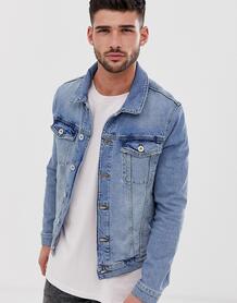 Синяя джинсовая куртка -Синий River Island 8104536