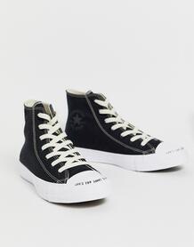 Черные высокие кеды из переработанных материалов Chuck Taylor All Star Renew-Черный Converse 8855257