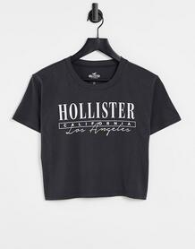 Черная футболка с логотипом -Черный Hollister 11122774