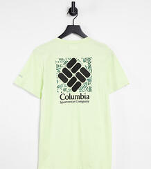 Лаймовая зеленая футболка с принтом на спине Rapid Ridge – эксклюзивно для ASOS-Зеленый цвет Columbia 11379693