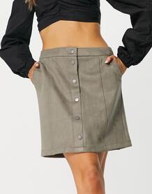 Коричневая юбка из искусственной замши -Коричневый цвет Vero Moda 11841581