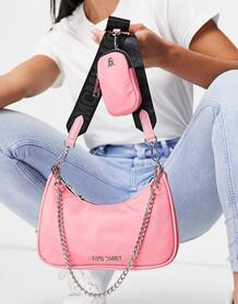 Розовая сумка через плечо с ремешком-цепочкой BVital-Розовый цвет Steve Madden 11095693