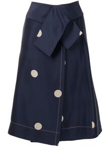 юбка миди с драпировкой и узором в горох 3.1 PHILLIP LIM 1629599350