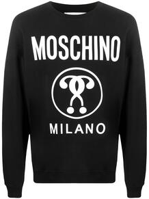 толстовка с принтом Double Question Mark Love Moschino 157887755352