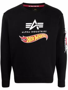 толстовка с логотипом из коллаборации с Hot Wheels Alpha Industries 1680578277