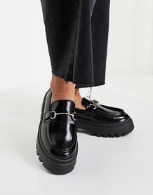 Черные лоферы на массивной подошве Miller-Черный цвет ASOS DESIGN 12028584