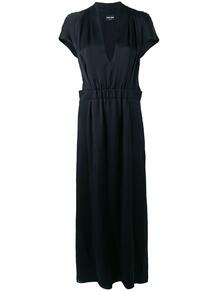 платье макси с V-образным вырезом и драпировками Giorgio Armani 135424545348
