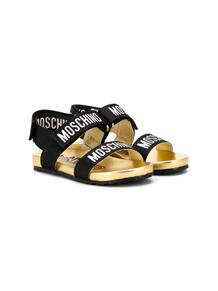 сандалии с ремешком на пятке и логотипом Moschino kids 139096295150