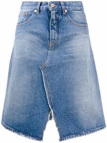 джинсовая юбка миди А-силуэта MM6 Maison Margiela 169766655250