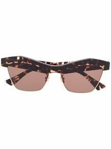 солнцезащитные очки в геометричной оправе Bottega Veneta 17005977636363633263