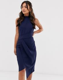 Темно-синее облегающее платье с американской проймой -Темно-синий Lipsy 8483225