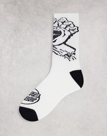 Белые носки с принтом «кричащая рука» -Белый Santa Cruz 11607664
