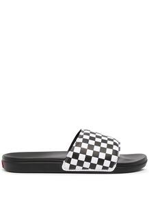 checkerboard-print open-toe sandals VANS 169915714948