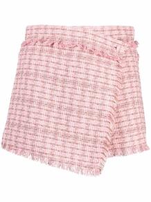 wrap-effect tweed shorts MSGM 170623955156
