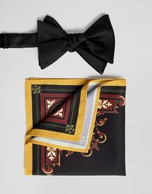 Галстук-бабочка и платок для пиджака ASOS DESIGN - Черный 1341057