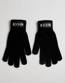 Черные перчатки с логотипом Nicce - Черный Nicce London 1331990