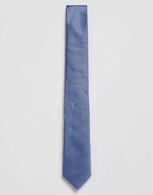 Синий шелковый узкий галстук с логотипом Calvin Klein - Синий 1282854