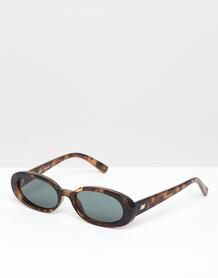 Черепаховые овальные солнцезащитные очки Le Specs Outta Love 1361563
