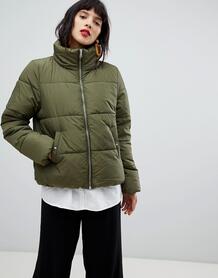 Дутое пальто Pieces - Зеленый 1296112
