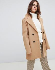 Пальто в строгом стиле Fashion Union - Коричневый 1273357