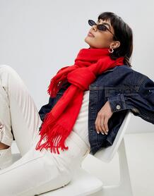 Красный шерстяной шарф Weekday - Красный 1289430