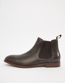 Кожаные ботинки челси шоколадного цвета Office Imbark - Коричневый 1344024