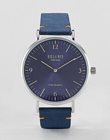 Часы с темно-синим кожаным ремешком Reclaimed Vintage Inspired 42 мм э 1231855