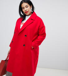 Двубортное пальто Vero Moda Curve - Красный 1329929
