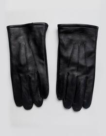 Черные кожаные перчатки для сенсорных гаджетов ASOS DESIGN - Черный 1312984