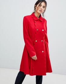 Шерстяное пальто с фигурными краями Ted Baker Blarnch - Красный Ted Baker 1345377
