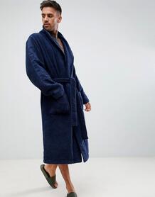 Махровый халат с логотипом Calvin Klein - Темно-синий 1334869