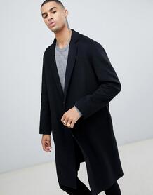Черное шерстяное пальто AllSaints - Черный 1343648