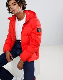 Дутая куртка с логотипом Calvin Klein Jeans - Красный 1337035