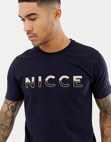 Темно-синяя футболка с логотипом Nicce - Темно-синий Nicce London 1311753