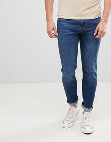 Синие выбеленные джинсы узкого кроя Tom Tailor - Синий 1295852