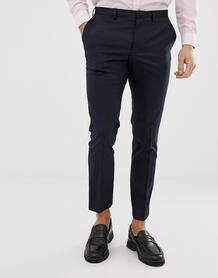 Темно-синие облегающие брюки Burton Menswear - Темно-синий 1326188