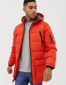 Оранжевая длинная дутая куртка с капюшоном Nicce - Оранжевый Nicce London 1309161