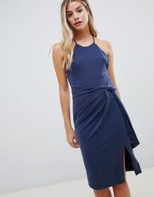 Платье мини с поясом Stylestalker - Темно-синий 1221606