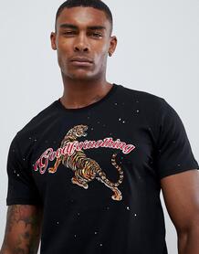 Обтягивающая футболка с вышитым тигром Good For Nothing - Черный 1340264