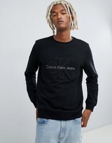 Свитер с логотипом на груди Calvin Klein - Черный 1339703