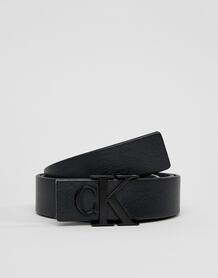 Кожаный ремень для джинсов с логотипом Calvin Klein - Черный 1339165