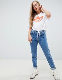 Белая футболка с оранжевым логотипом в виде птицы adidas Skateboarding 1264566