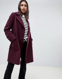 Саржевое пальто ASOS DESIGN - Фиолетовый 1257703