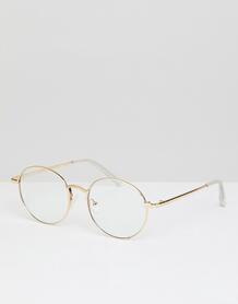 Круглые очки с прозрачными стеклами Quay Australia I See You - Золотой 1361071