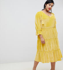 Велюровое платье Junarose - Желтый 1284631